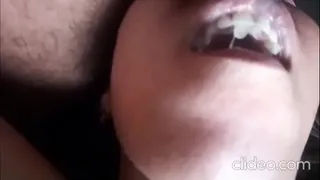 naughty taking cum in her mouth