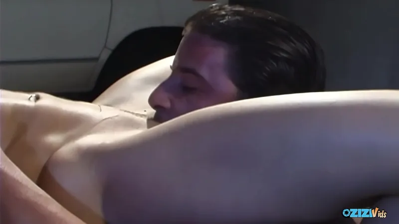 April moans as Julian thrusts hard - Inside Car, Shaven Genitals