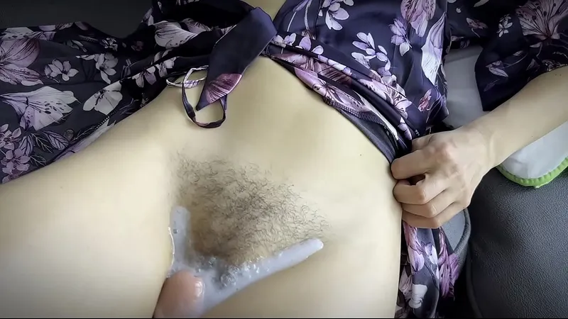 Stepson Cums on Hairy Stepmom After Pussy, Clit Rub