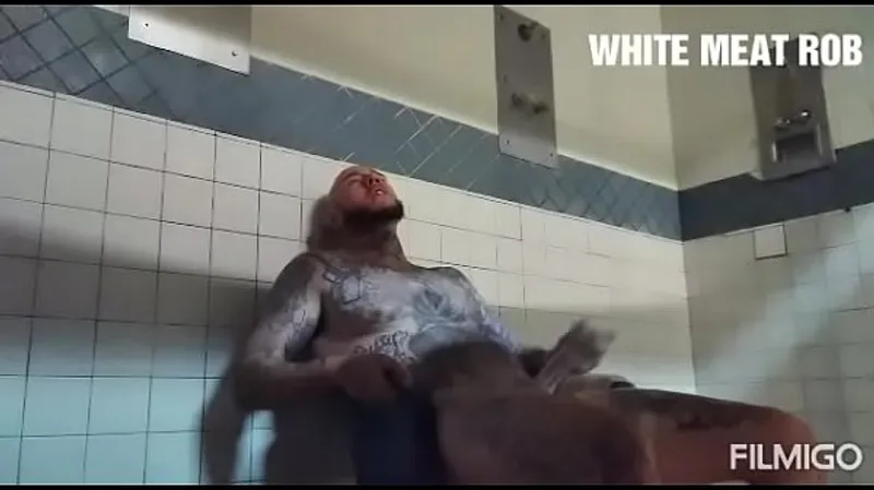 White Guy Big Dick - Jailhouse Masturbation, Cum Shot