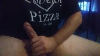 Blowing a load in bathroom