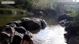 Brunette calls a man to fuck her in Rio so he spills a lot of cum inside her