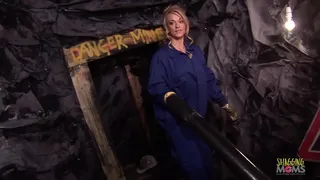 Mine worker with a tramp stamp fucks with her colleague during work