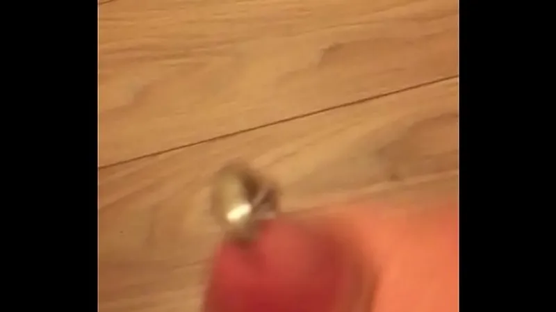 Pierced Cock Handjob: Pierced Prince Albert Cum Shot