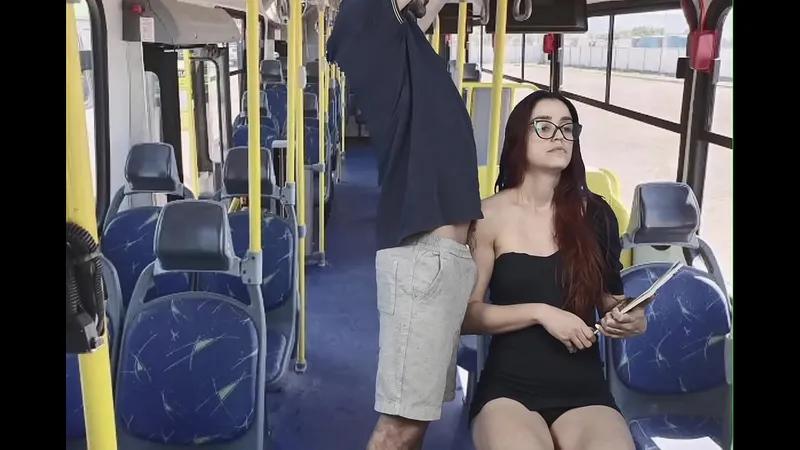 Bus Ride Ends In Student Tit Cumshot!