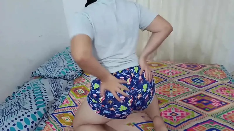 Step-Sis Rides Secretly in PJs & New Panties
