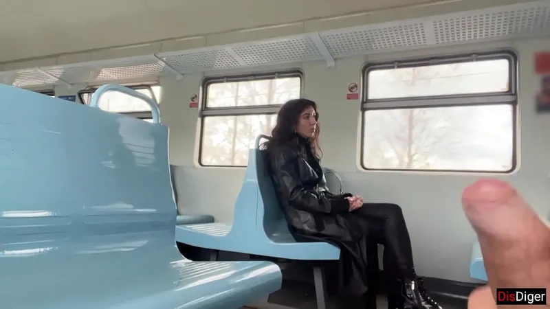 Train Handjob, Stranger Blowjob, Cumwalk Public