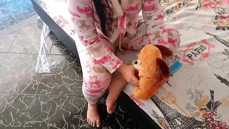 Brunette Babe Fucked in PJs: Cheating Massage leads to Pink Ass Action
