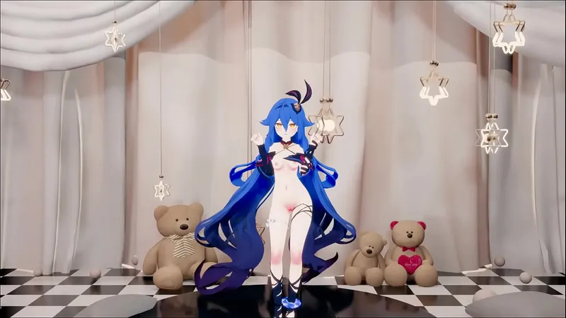 Blue-Haired Sirin's X-Rated Dance in Honkai Impact 3D