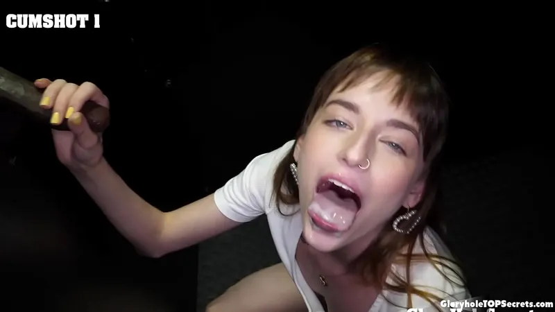 Lana's Gloryhole Frenzy: 8 Intense Cumshots