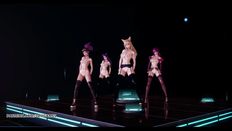 [K/DA Pornstars] Sizzling Striptease Dance