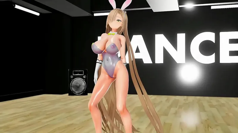 Asuna Ichinose Strips, Hentai Dance, Big Boobs - Yellow Outfit MMD 3D