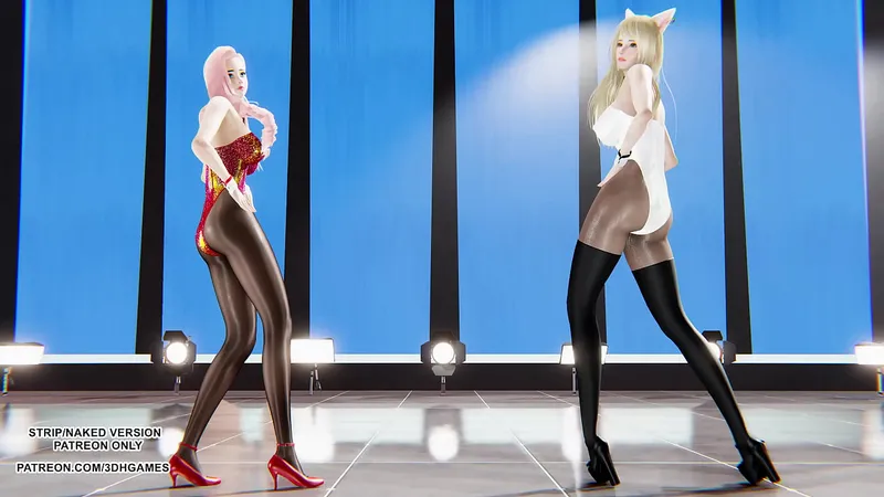 [HyunA MMD] BunnyGirl, Ahri, Seraphine - Hardcore Dance Fusion
