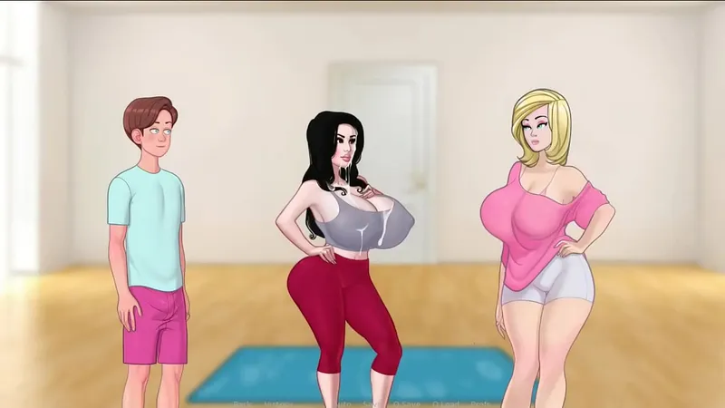 MILF & Sinful Nun Suck Cock in Yoga Class - SexNote 16