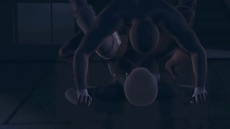 Black Woman Fucked by Japanese in Abandoned Building