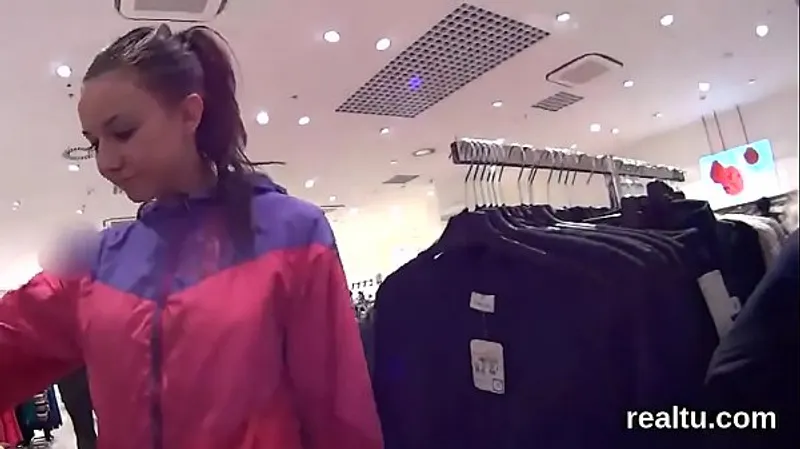 Czech Sweetie Seduced & POV Riding in Supermarket