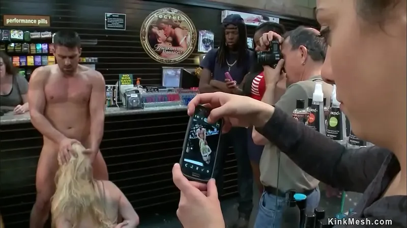 Public Sex Shop: Toni Ribas Fucks Deep Throat, Ass of Slave Danielle Delaunay