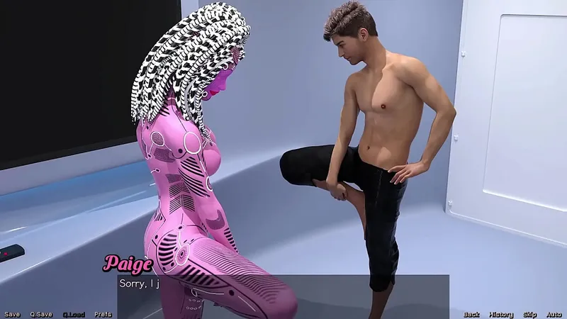 Spacebound Yoga: Sexy Starlet + AI Robot Action