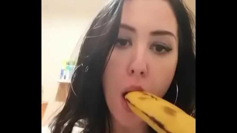 Practicing Deepthroat Banana - Slut Home Alone