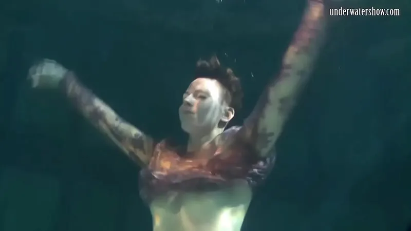 Teen Bulava Strips Naked at Pool - Hot Action