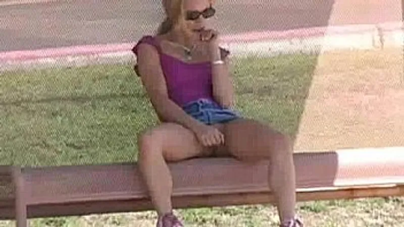 Kylie Exposes at Bus Stop - Naked Flash