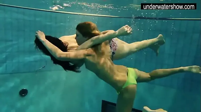 Naked Girls Swirl Underwater - Intense Swirling Action