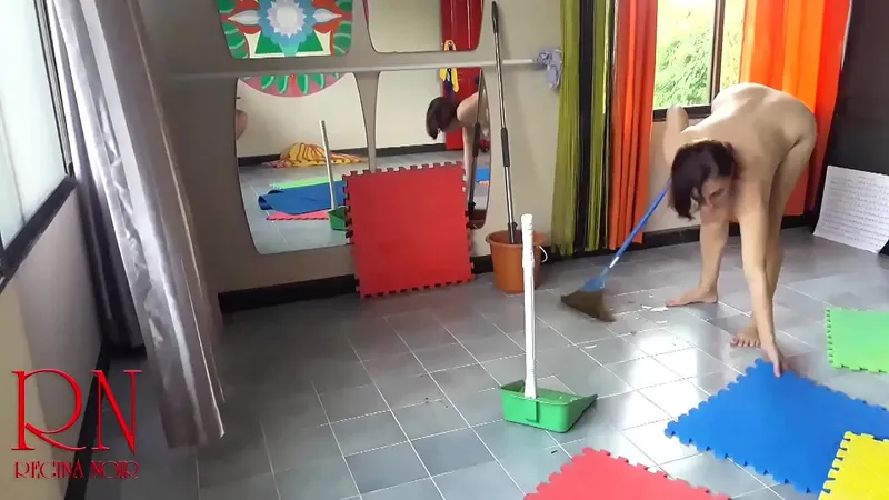 Ballet Class Bares All: Depraved Cleaner Exposed! Nudist Employee.