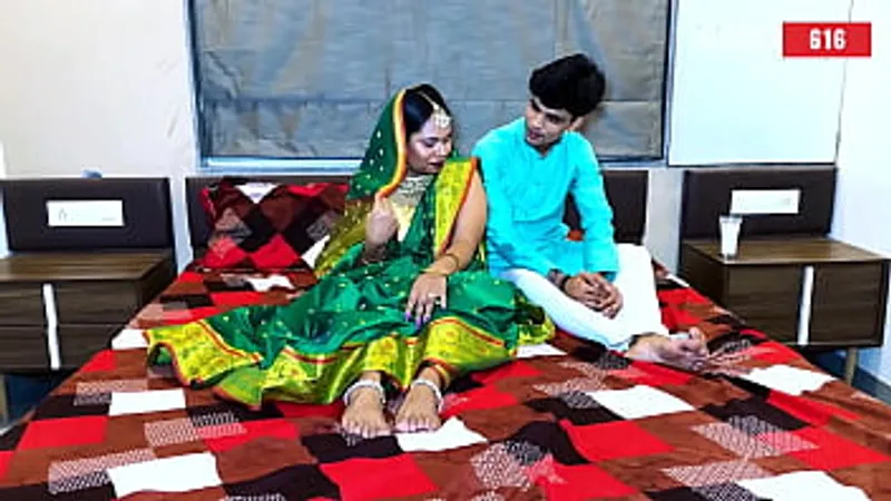 Green Saree Desi Wife Rough Sex Hubby