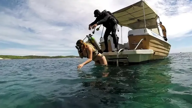Chubby Croatian Chick Under Yacht, Deep Water Orgasm