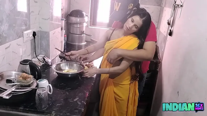 Hot Indian Husband Fucks Desi Wife in Kitchen