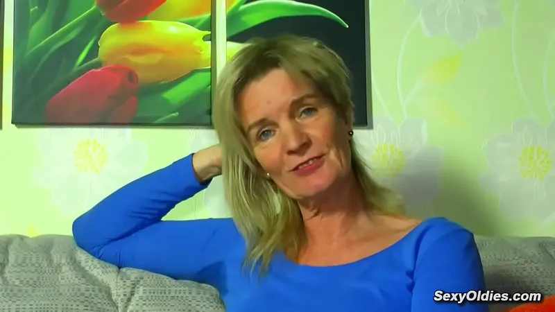 Blonde Granny DianaV's Lingerie Strip & Self Orgasm