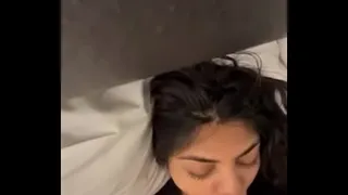 Girlfriend deepthroats dick