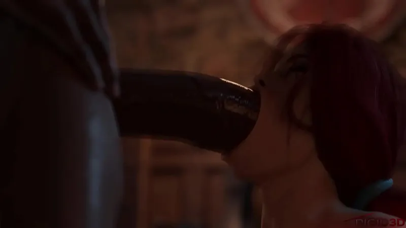 Triss Merigold (Witcher) Animated Deepthroat Porn by Rigid3d