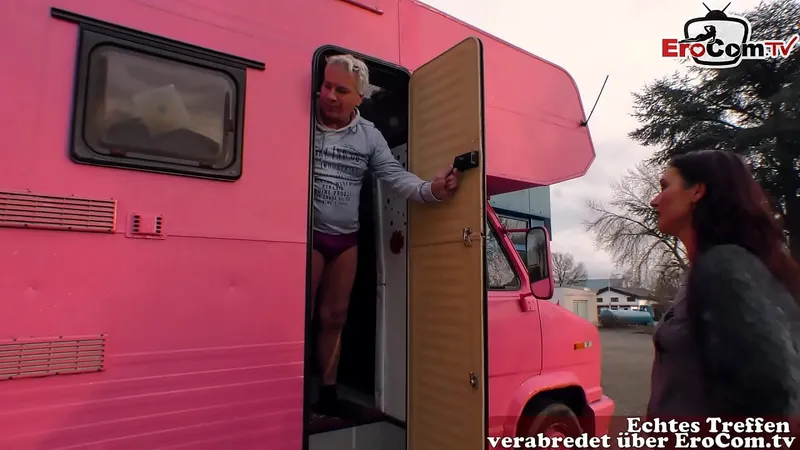 German Amateur Neighbor Street Action