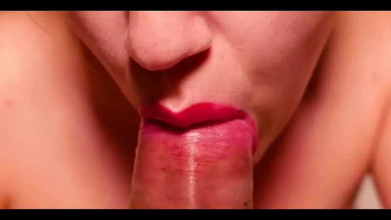 Suck & Cum: Red Lips Pornstar's Mouth
