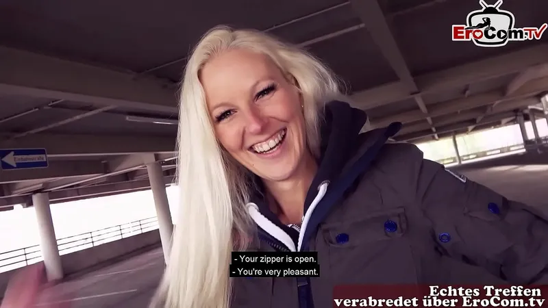 Berlin Blonde Slut Fucks At Public Parking