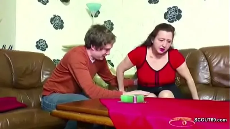German Stepson Roughly Fucks Mom in All Holes