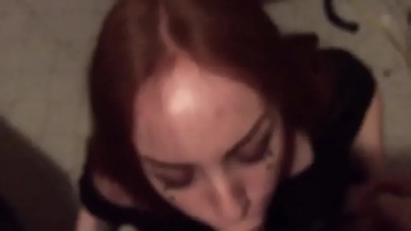 Redhead Sucks Hard Cock
