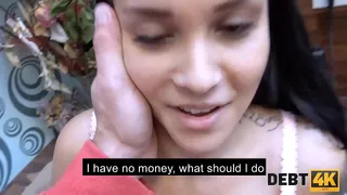 DEBT4k. Hung collector cant resist having quickie with enticing chick