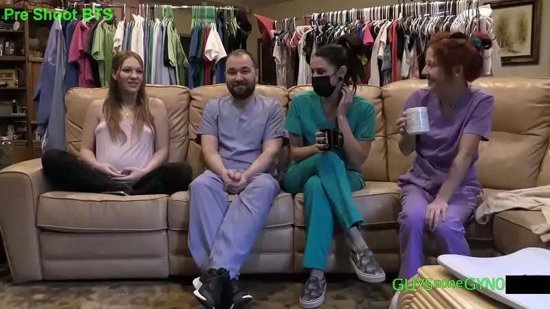 Maverick Williams Examined by 3 Nurses (Stacy Shepard, Preggers Nova) - Intense Scene! 💥 GuysGoneGyno
