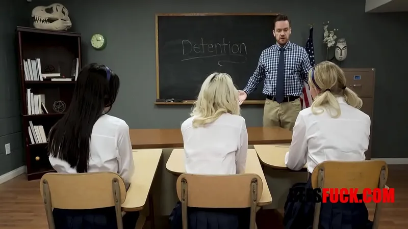 Teens In Uniform Fucked At Detention