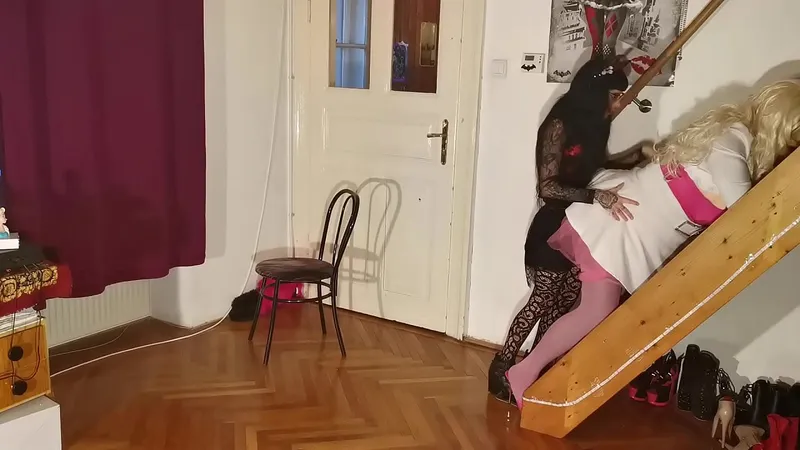 Petite Domina Humiliates & Strapon Fucks Life-Size Big Tits in HD (Part 1)
