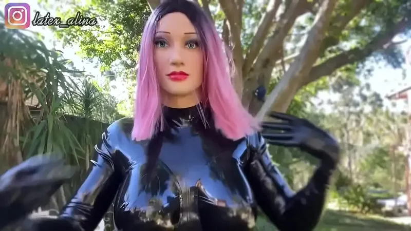 Shiny Rubber Babe W/ Juicy Boobs