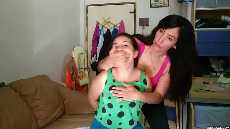 Dominant Lesbian Strangles Moaning Girl