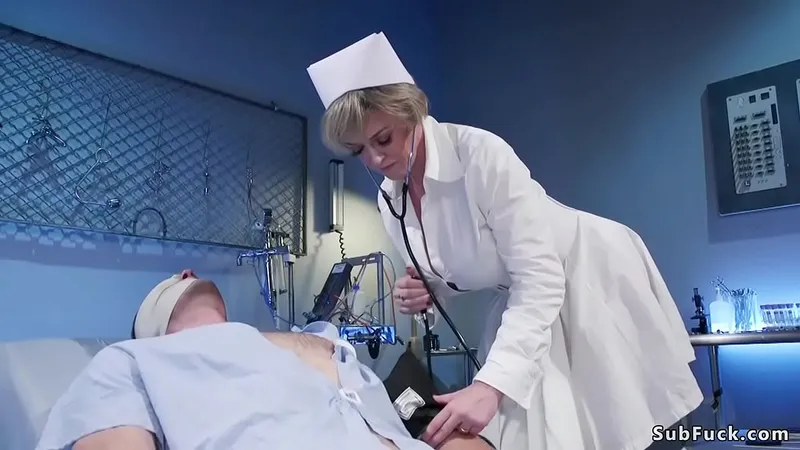 Blonde MILF Nurse Dee Williams Tops Jonah Marx in Anal Strapon Action