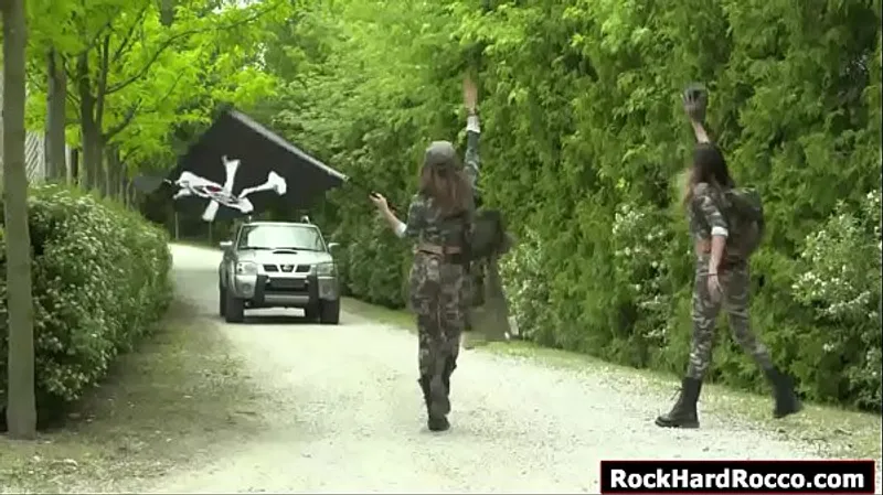 Army Teens Seduce Driver, Foursome Ensues