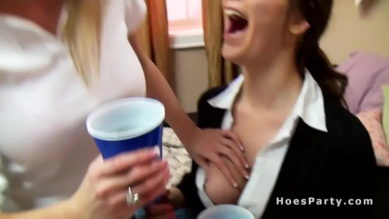 Busty Students' Wild Dorm Party