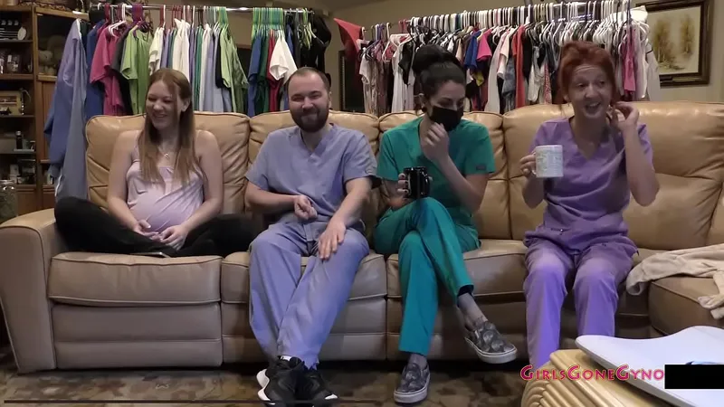 Pregnant Nurse Nova's Sonogram Test - Exclusive at GirlsGoneGyno MedFet Movies