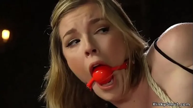 Blonde Dom Spanks, Anal Fucks Lesbian Slut with Huge Strapon