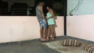 My friend's came onto our terrace and fucked me, I had to moan softly so she wouldn't hear